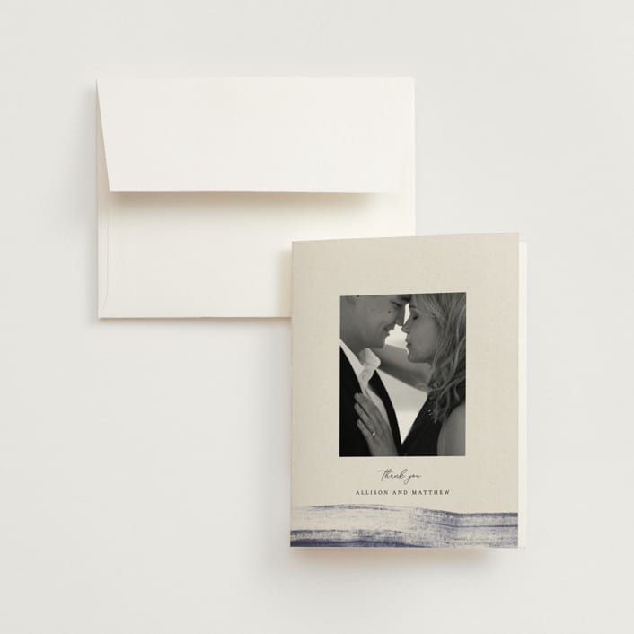 "Stillness" - Wedding Thank You Cards in Horizon by Sumak Studio - Front