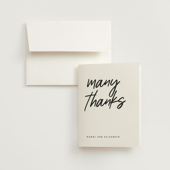 "Allure" - Wedding Thank You Cards in Cloud by JoAnn Jinks - Front