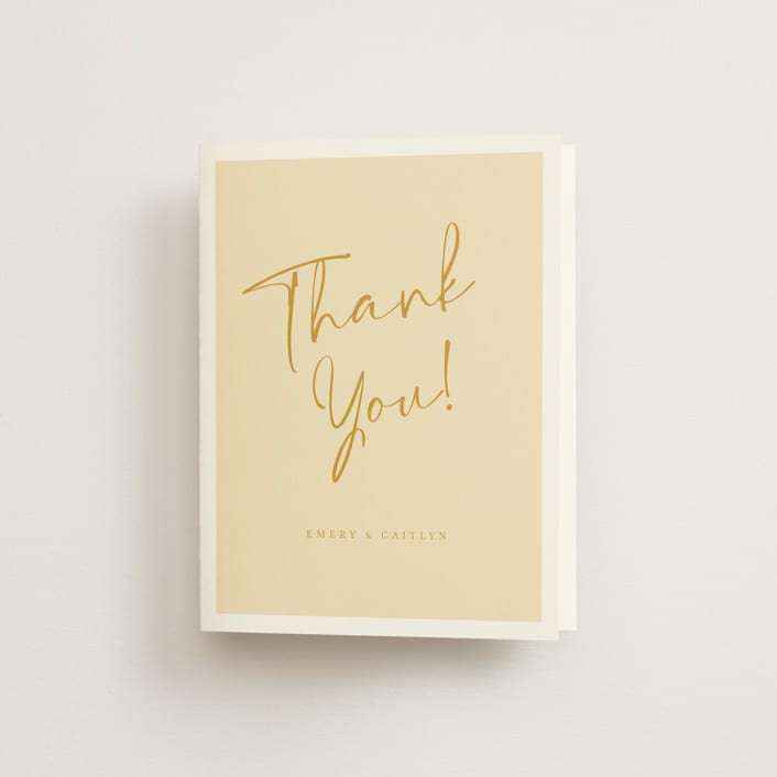 "Ink scribble" - Wedding Thank You Cards in Honey by Adelyn T. - Front