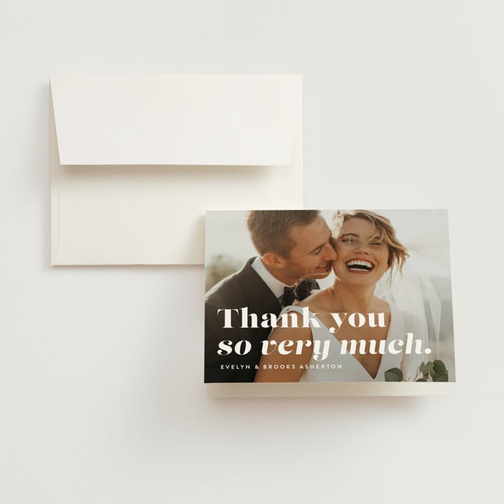 "Make it official" - Wedding Thank You Cards in Panda by Lea Delaveris - Front