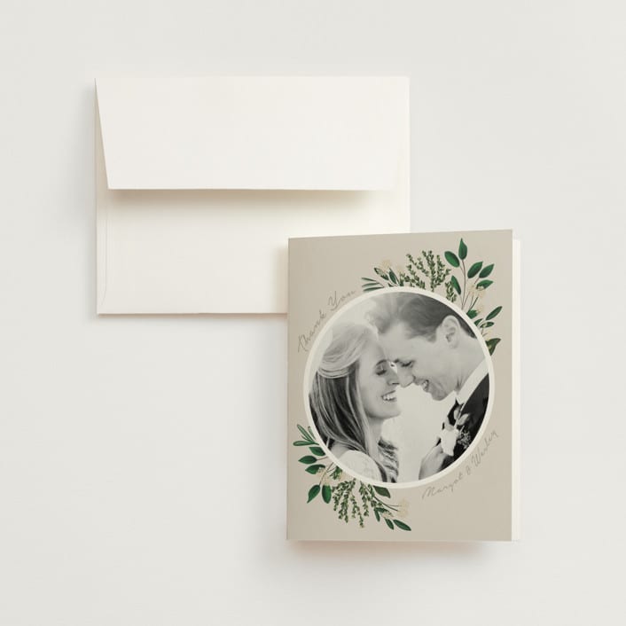 "Watermark" - Wedding Thank You Cards in Cypress by Kaydi Bishop - Front