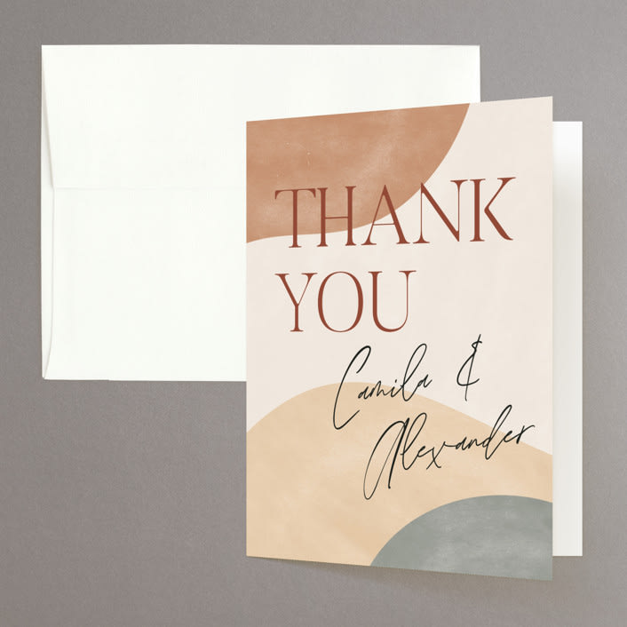 "Surface" - Wedding Thank You Cards in West by Pixel and Hank - Front