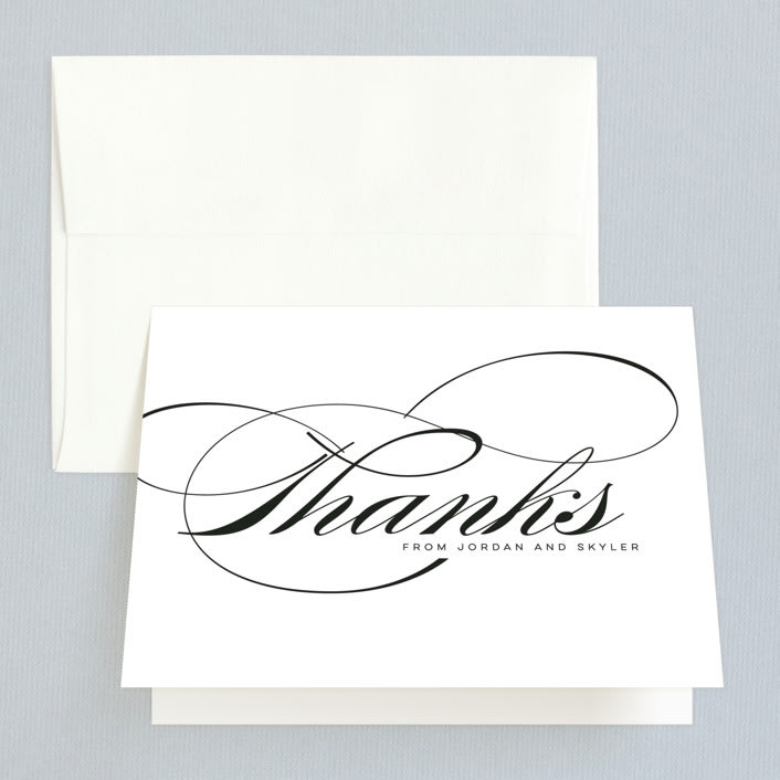 "Waltz" - Wedding Thank You Cards in Tuxedo by Lori Wemple - Front