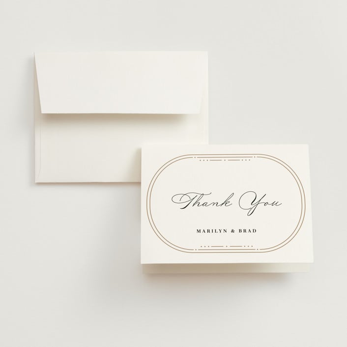 "Encapsulated" - Wedding Thank You Cards in Black Tie by Hooray Creative - Front