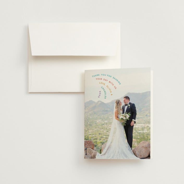 "rainbow 2.0" - Wedding Thank You Cards in Light Hearted by Deborah Chou - Front