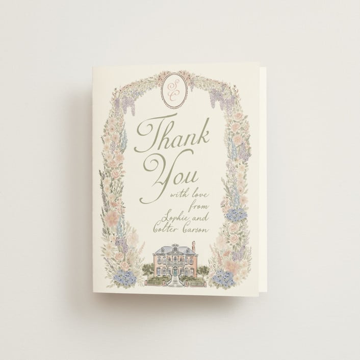 "Charlotte" - Wedding Thank You Cards in Petal by Jenna Holcomb - Front