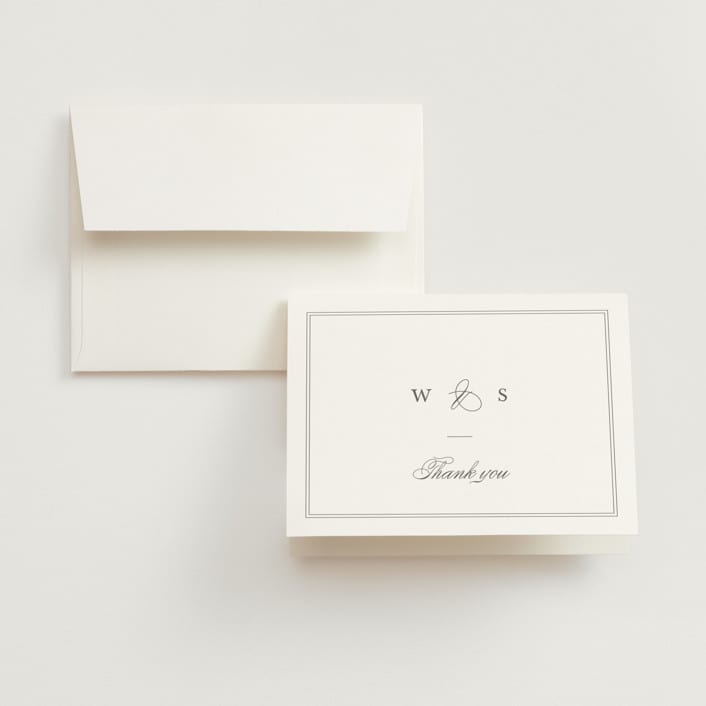 "Crawford" - Wedding Thank You Cards in Ivory by Amy Kross - Front