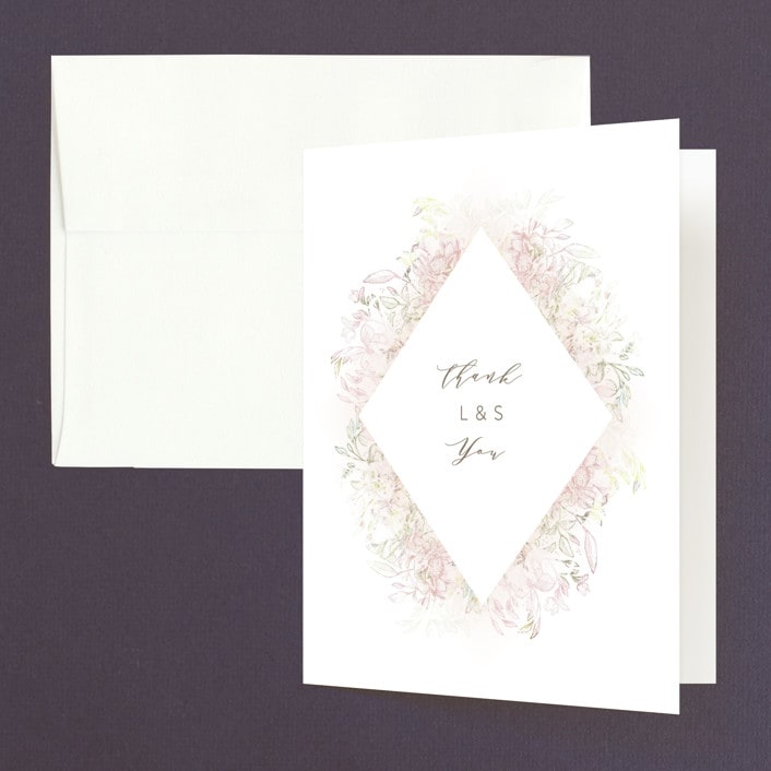 "Pastel Dream" - Wedding Thank You Cards in Lily by Phrosné Barwood - Front