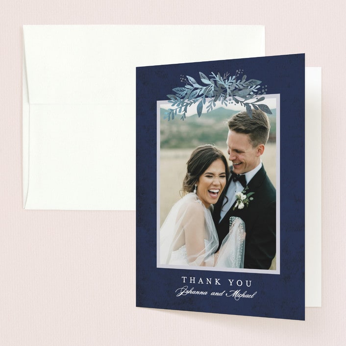 "Tailored Branches" - Wedding Thank You Cards in Atlantic by Karidy Walker - Front