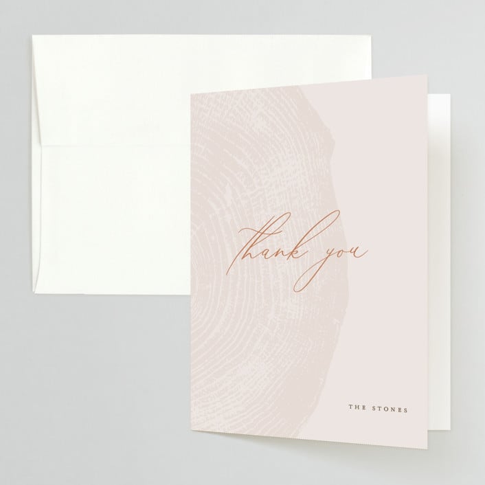 "a hundred years" - Wedding Thank You Cards in Burnt Umber by Robin Ott - Front