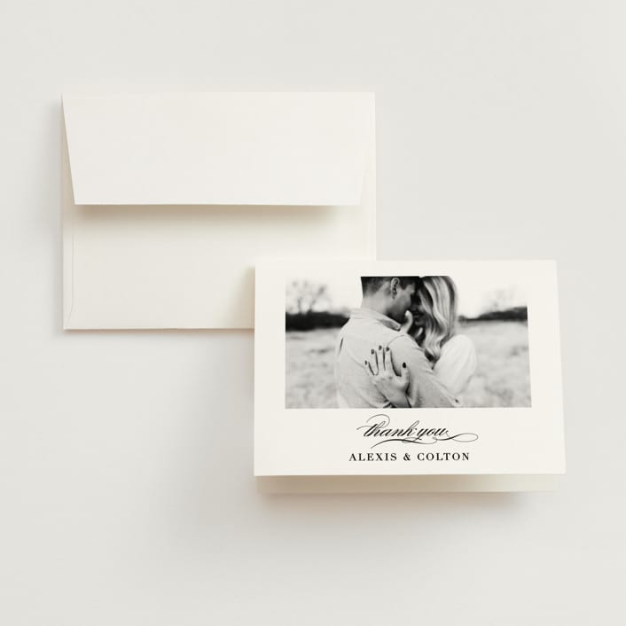 "Charming" - Wedding Thank You Cards in Pearl by AK Graphics - Front