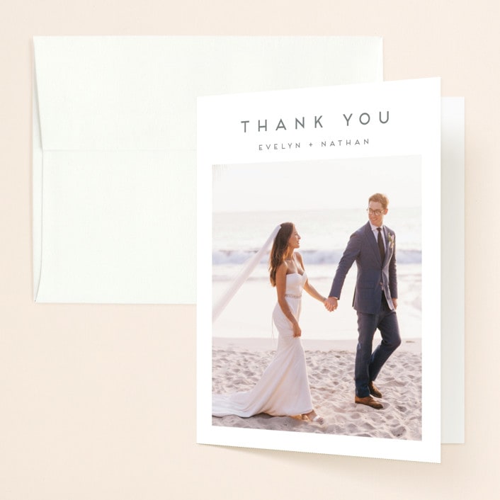 "Grounded in Love" - Wedding Thank You Cards in Porcelain by Nicole Walsh - Front