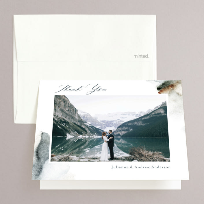 "Grand Escape" - Wedding Thank You Cards in Stone by Petra Kern - Front