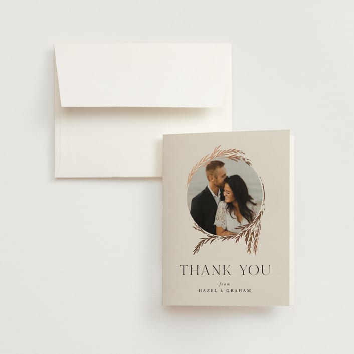 "Locket" - Wedding Thank You Cards in Pearl by Erin L. Wilson - Front