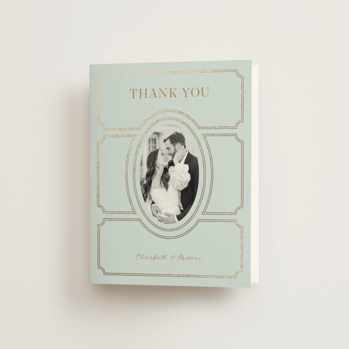 "Castle" - Wedding Thank You Cards in Hummingbird by Claudia Orengo - Front