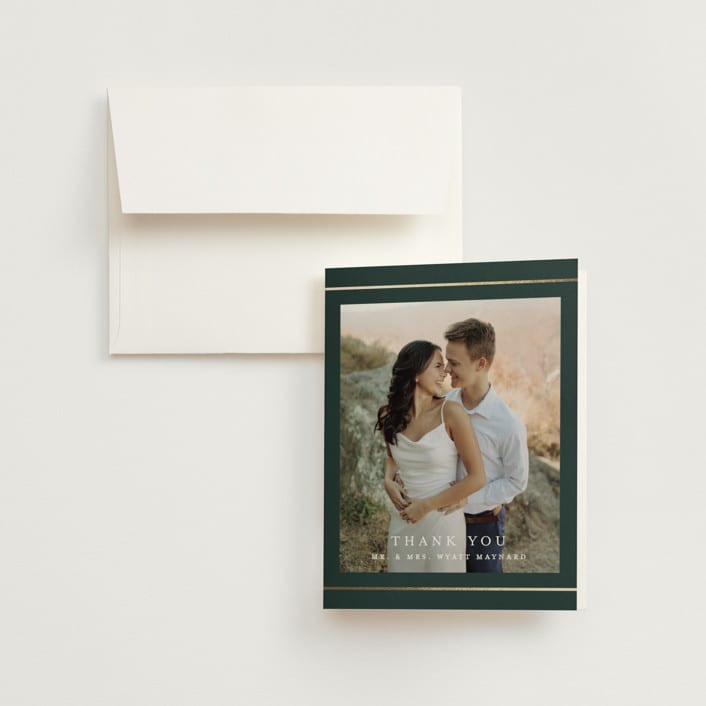 "Style and grace" - Wedding Thank You Cards in Forest by Stacey Meacham - Front