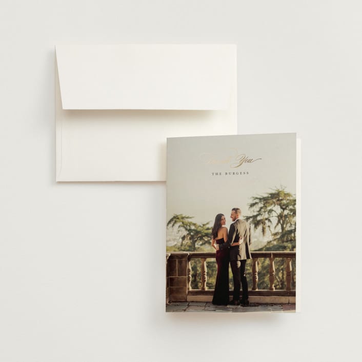 "raffiné" - Wedding Thank You Cards in Obsidian by Benita Crandall - Front