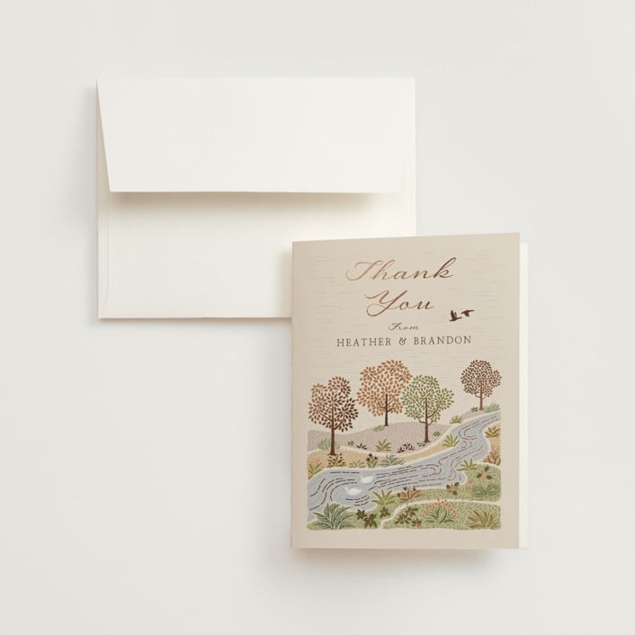 "Countryside" - Wedding Thank You Cards in Autumnal by Paper Sun Studio - Front