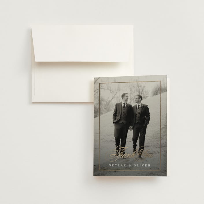 "Bianca" - Wedding Thank You Cards in Sugar by Jessica Williams - Front
