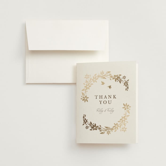 "In the country" - Wedding Thank You Cards in Forest by Paper Sun Studio - Front
