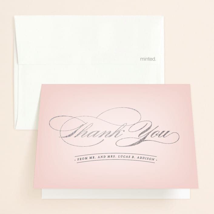 "Big City - San Francisco" - Wedding Thank You Cards in Blush by Hooray Creative - Front