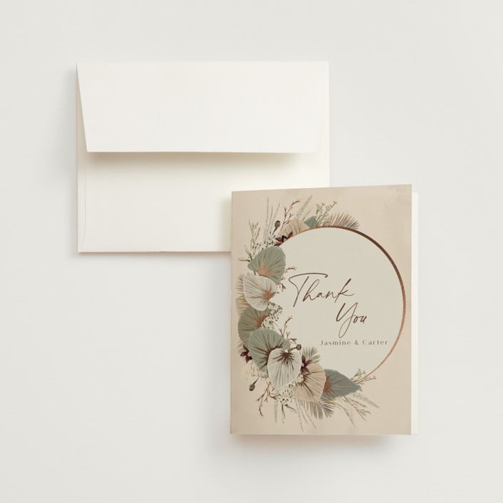 "Jasmine" - Wedding Thank You Cards in Dusk by Susan Moyal - Front