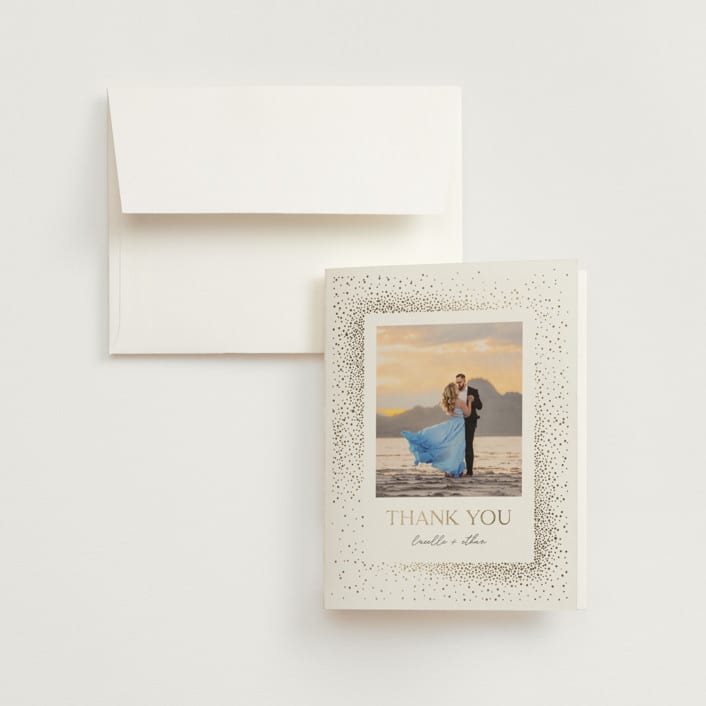 "Flicker" - Wedding Thank You Cards in Sparkle by Pixel and Hank - Front