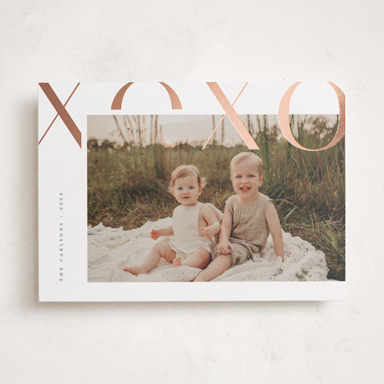 "XO XO" - Valentine's Day Cards in Ivory by Michelle Taylor - Front