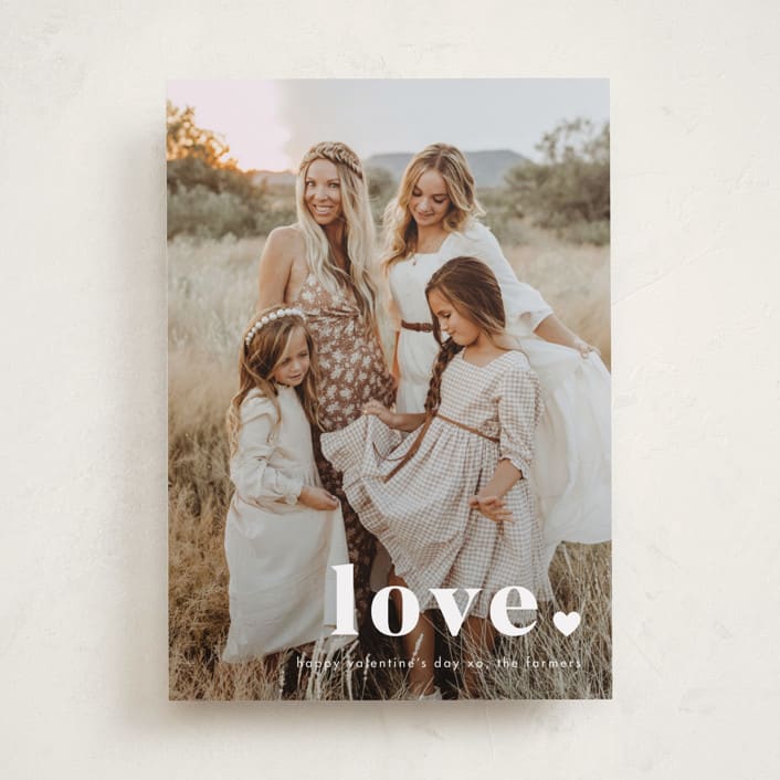 "love period" - Valentine's Day Cards in Cotton by Stacey Meacham - Front