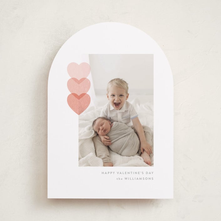 "Love Hearts" - Valentine's Day Cards in Peach by Hudson meet Rose - Front