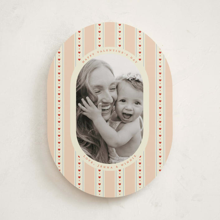 "Penelope" - Valentine's Day Cards in Peach by Ellen Schlegelmilch - Front