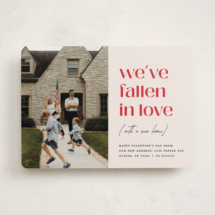 "Valentine Move" - Valentine's Day Cards in Cream by Erica Krystek - Front