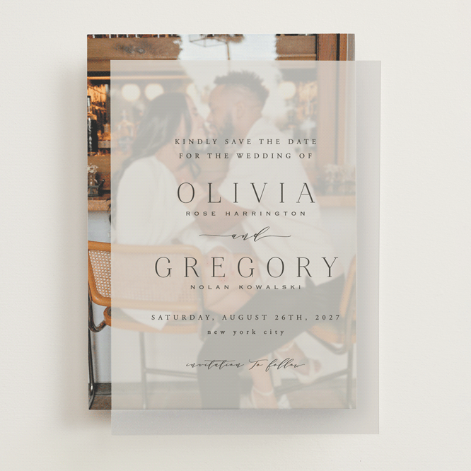 "Classy Type" - Vellum Overlays in Lily by Hooray Creative - Front