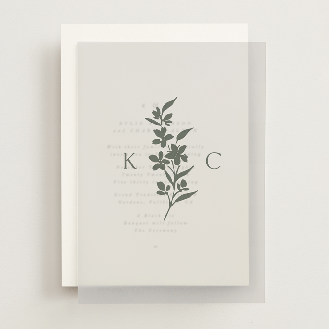 "Simply Elegant" - Vellum Overlays in Juniper by Yaling Hou Suzuki - Front