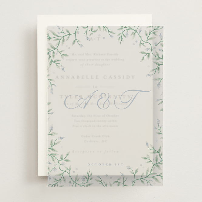 "Wisteria" - Vellum Overlays in Periwinkle by Kristen Smith - Front