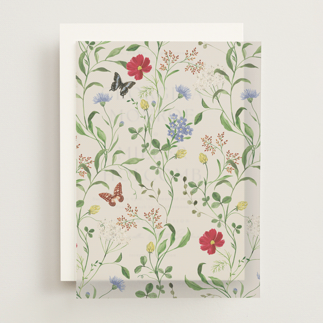 "Wild meadow" - Vellum Overlays in Elder Flower by Sarah Knight - Front