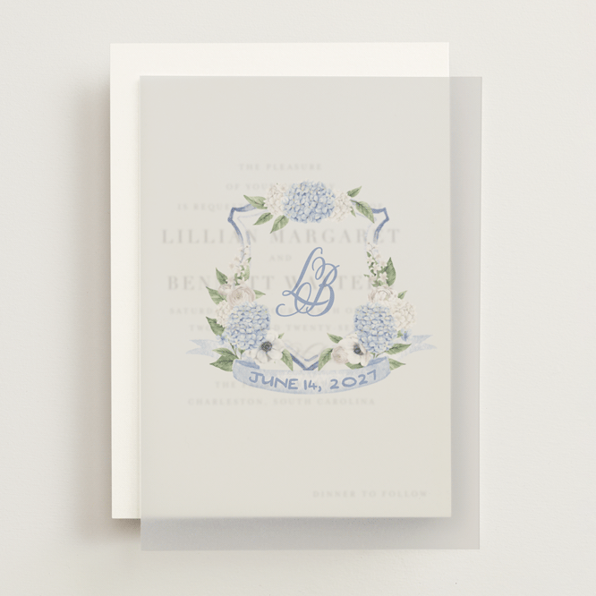 "Sweethearts" - Vellum Overlays in Periwinkle by Design Lotus - Front