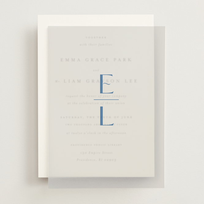 "Connected" - Vellum Overlays in Bluebell by Claudia Orengo - Front