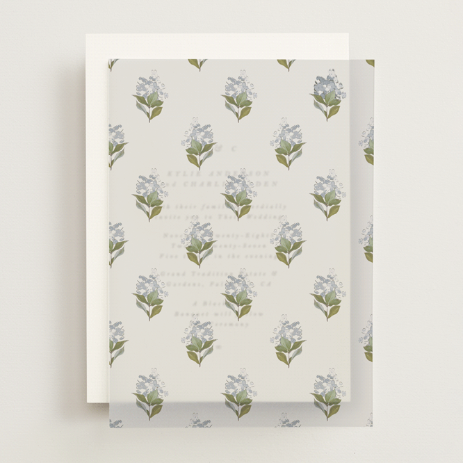 "Blockprint" - Vellum Overlays in Powder Blue by Olivia Kanaley Inman - Front