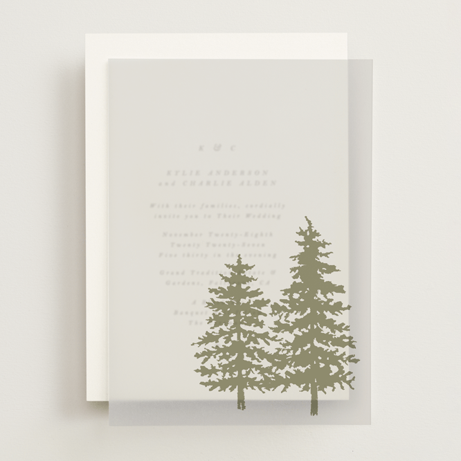 "Evergreens" - Vellum Overlays in Verde by Itsy Belle Studio - Front