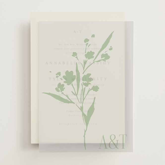 "Helena" - Vellum Overlays in Pistachio by Kate Ahn - Front