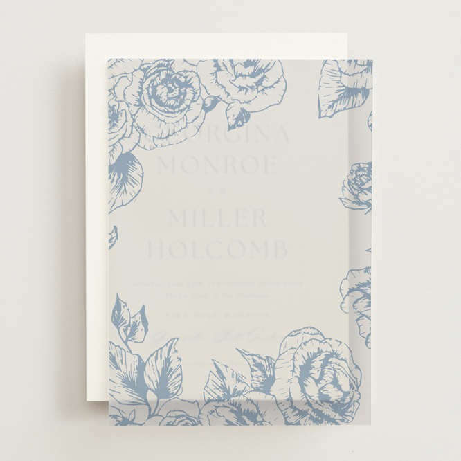 "Garden" - Vellum Overlays in Cerulean by Leah Bisch - Front