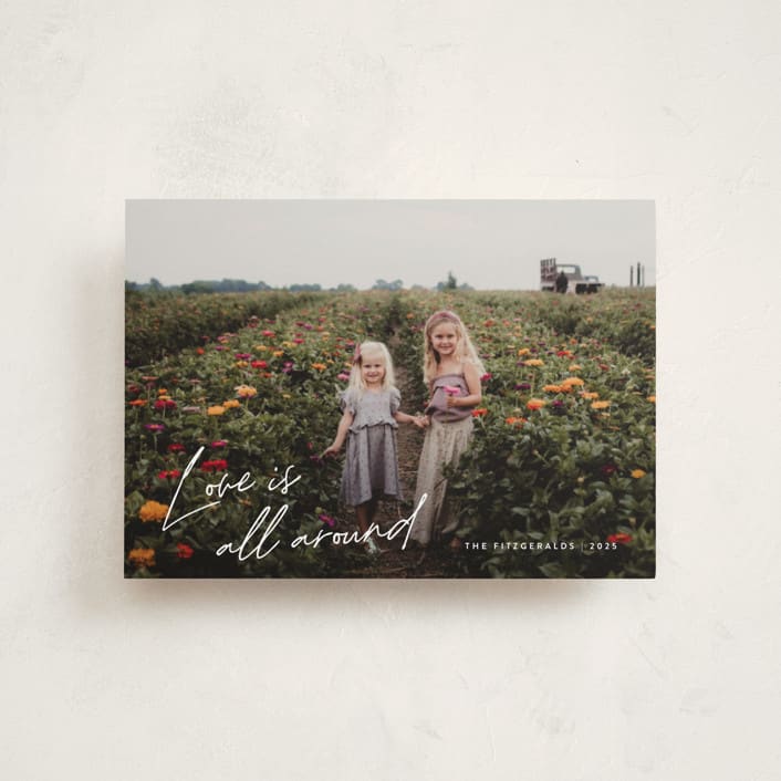 "Love is all Around script" - Valentine's Day Cards in Cloud by Jackie Crawford - Front