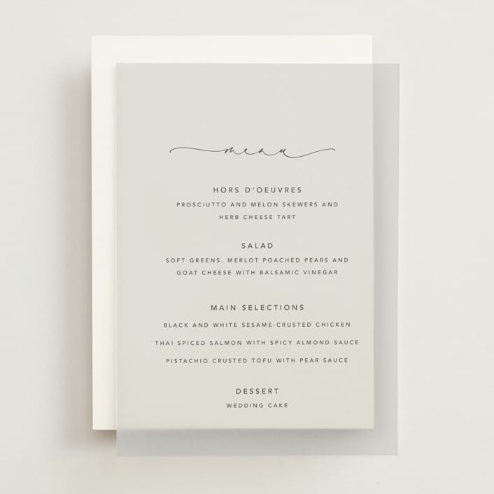 "Join Together" - Vellum Menus in Inked by Design Lotus - Front