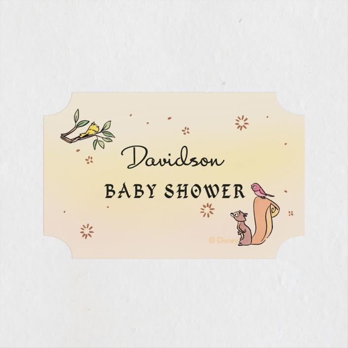 "Medieval Letters Fairytale" - Baby Shower Stickers in Peach by Becky Nimoy - Close-Up