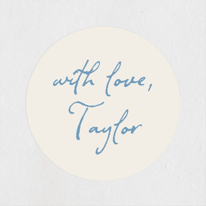 "ribbon bow drawing" - Baby Shower Stickers in Dusty Blue by Cass Loh - Close-Up