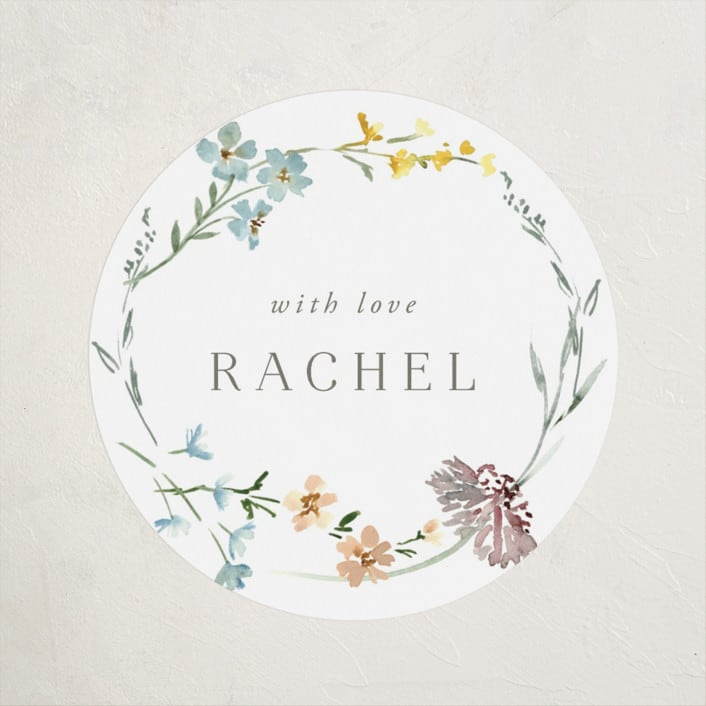 "Gentle Wildflower" - Baby Shower Stickers in Meadow by Petra Kern - Close-Up