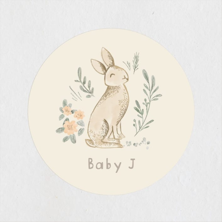 "Vintage woodland" - Baby Shower Stickers in Ginger by Creo Study - Close-Up