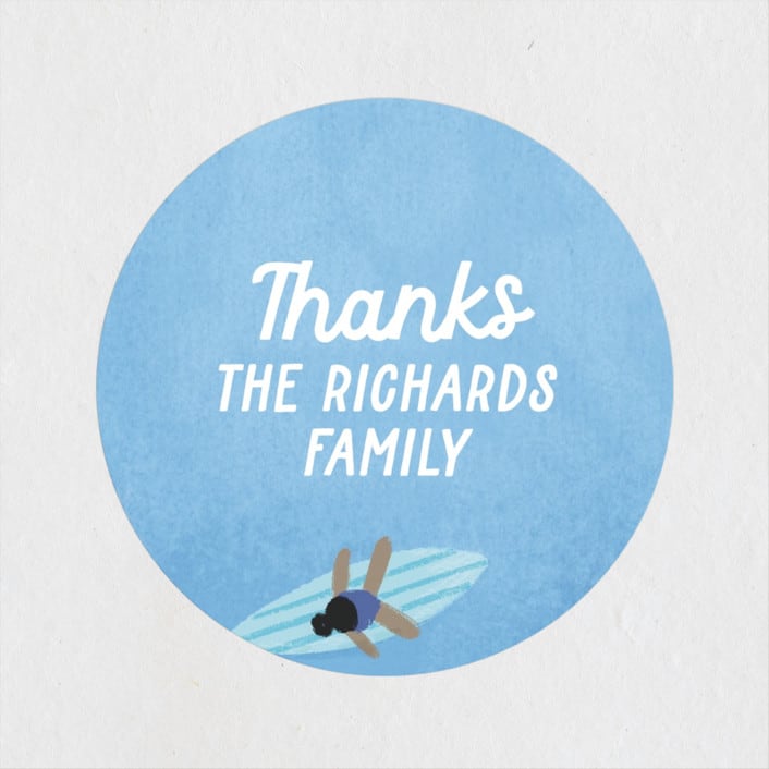 "Baby on Board" - Baby Shower Stickers in Aqua by Jessie Steury - Close-Up