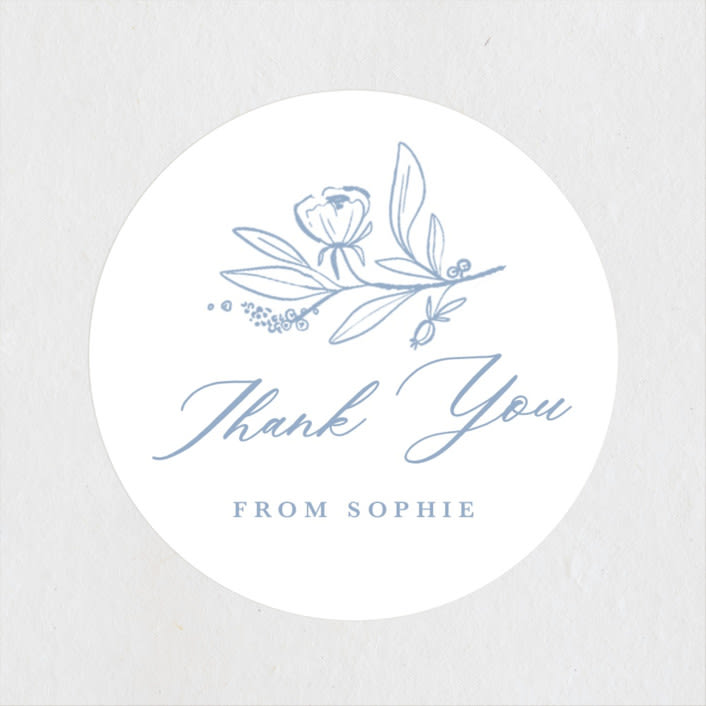 "Parisian Garden" - Baby Shower Stickers in Sky by Kristen Smith - Close-Up